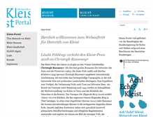 Tablet Screenshot of heinrich-von-kleist.org